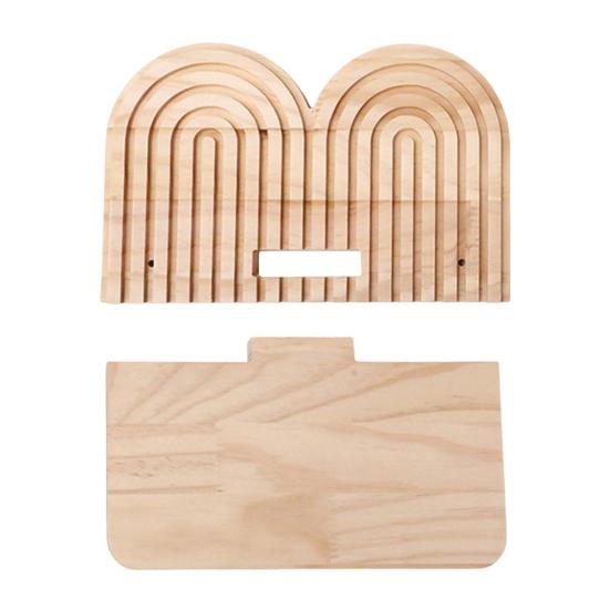 Спиральная настенная плавающая полка Богема Фермерский дом Рустик Деревянная настенная полка для дисплея Украшение Гостиная Спальня Ванная Комната Стеллаж для хранения