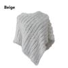 New Fur Knitted Rabbit Fur Poncho Vest Fashion Wrap Coat Vtg Shawl Lady Wedding Party