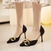 Новые модные летние босоножки на каблуках женские кожаные женские бежевые туфли на высоком каблуке на низком каблуке черные удобные новые туфли на шпильках для девочек