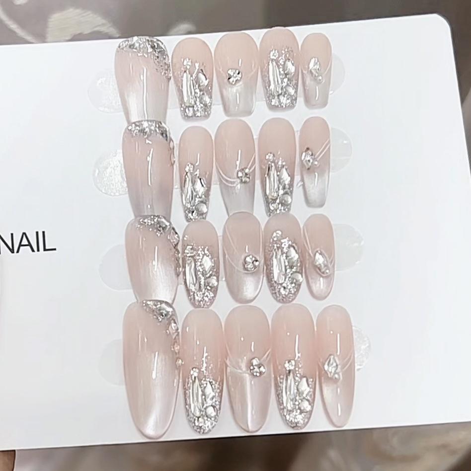 Чисто ручная работа Фототерапия Носить Накладные ногти Когда просыпаешься от снов. Многоразовые наклейки для ногтей для готовых накладных ногтей