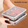 Lunch Box with Transparent Lid Leakproof Food Container for Cheese Deli Meat Fruits Oven Baking Picnics Raised Bottom Patterns Food Storage Box