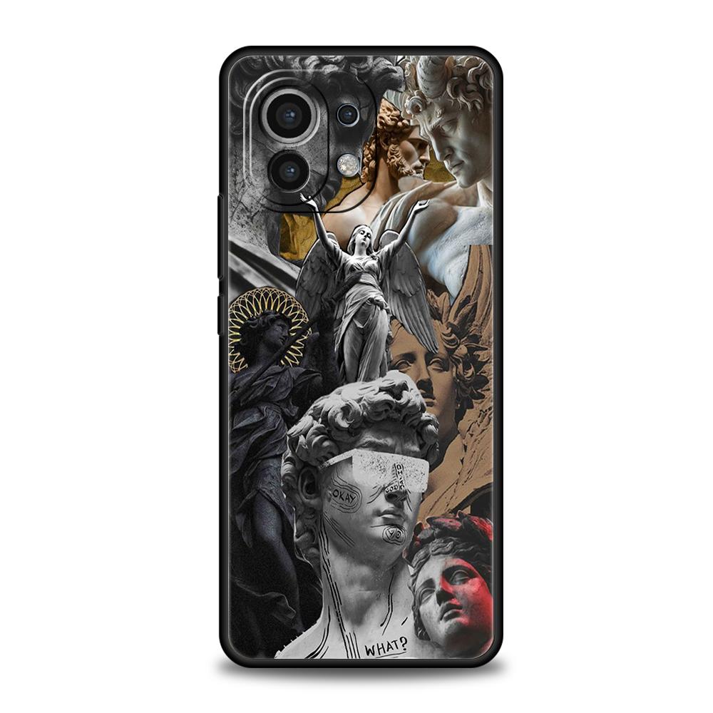 Phone Case Cover for Xiaomi Poco F7 F6 F5 F4 F3 X7 X6 X5 X4 X3 NFC M4 C51 C55 GT Pro 5G Soft TPU Fashion Ancient Greek Statues