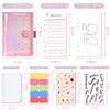 A6 Money Budget Planner Binder with Zipper Envelopes Cash Envelopes for Budgeting Money Organizer for Cash Budget Binde