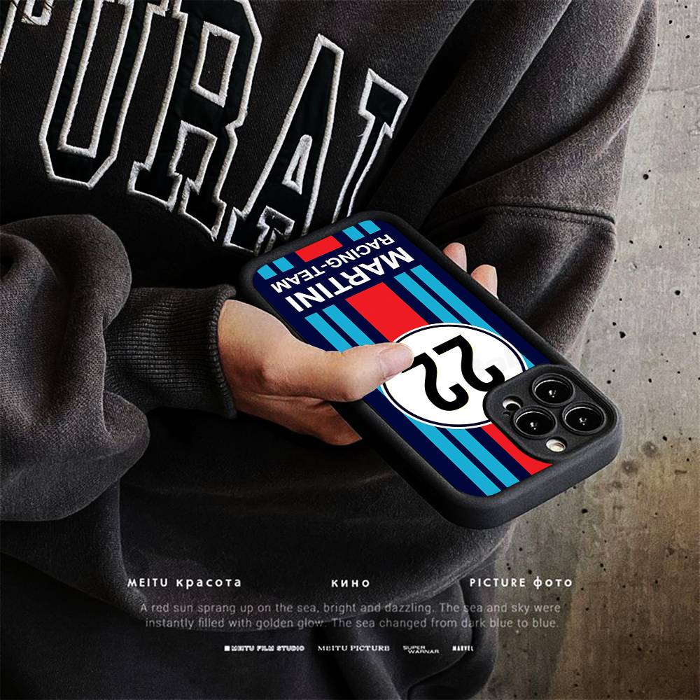 MartiniES Racing Для IPhone 17 Pro Max 13 16 15 11 12 14 Plus Ударопрочный Мягкий Чехол для Телефона