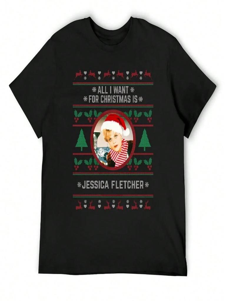 All I Want For Christmas Is Jessica Fletcher T-Shirt Cute Tops For A Boy unisexs Clothing