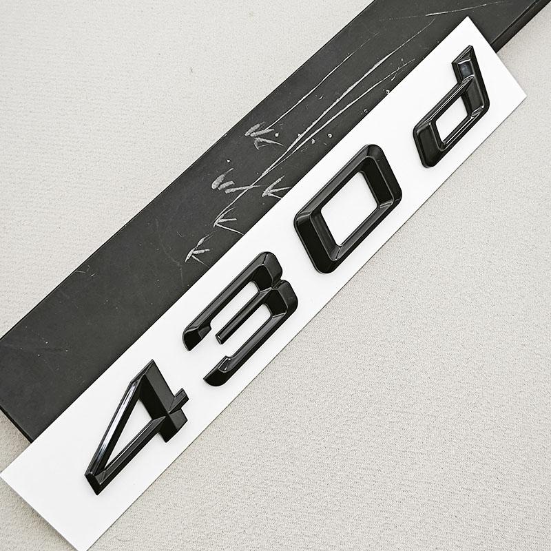 3D ABS Car Letters Logo 430i 430d Badge Sticker Emblem Decals For BMW 4 Series 430i 430d G22 G26 G23 Tail Marking Accessories