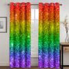 Rainbow Pink Gold Star Glitters Drips Print Children's Window Curtains for Girl Living Room Bedroom Decor 2 Pieces Free Shipping