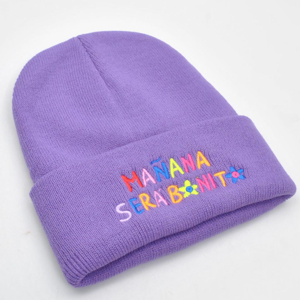Letter Knit Cap For Adults Windproof Cold Weather Casual Accessory
