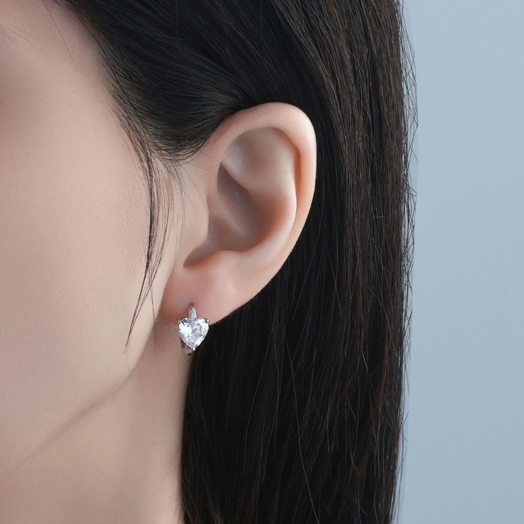 Серьги Love из стерлингового серебра 925 пробы, изысканные серьги-пряжки в форме персикового сердца