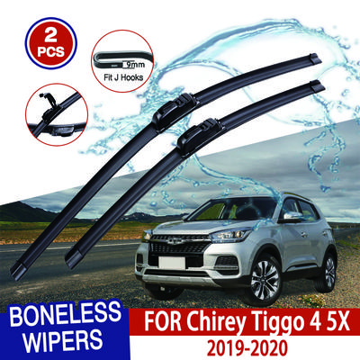 Для Chery Chirey Tiggo 4 5X 2019-2020 автомобильный стеклоочиститель U-образный мягкий резиновый бескаркасный без кронштейна автомобильные дворники 22"+17"