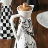 400/800ml Ceramic Oil Dispenser Bottle Dust-proof Design Handmade Ceramics Oil Can for Kitchen Cooking Olive Oil Soy Sauce Vinegar Cruet Storage