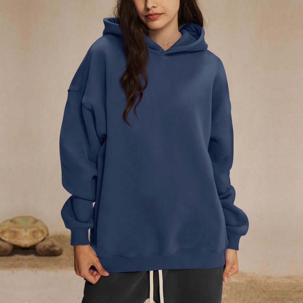 Женские толстовки с капюшоном, свободные свитера с длинным рукавом, рубашки с круглым вырезом, осенние наряды, одежда