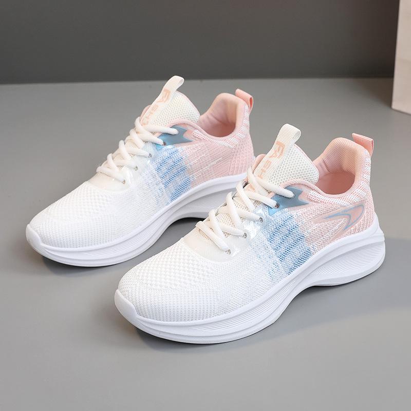 Br128 New Mesh Shoes Women's Spring/Summer Flying Woven Shoes Leisure Sports Women's Mesh Breathable Sneaker Running Shoes