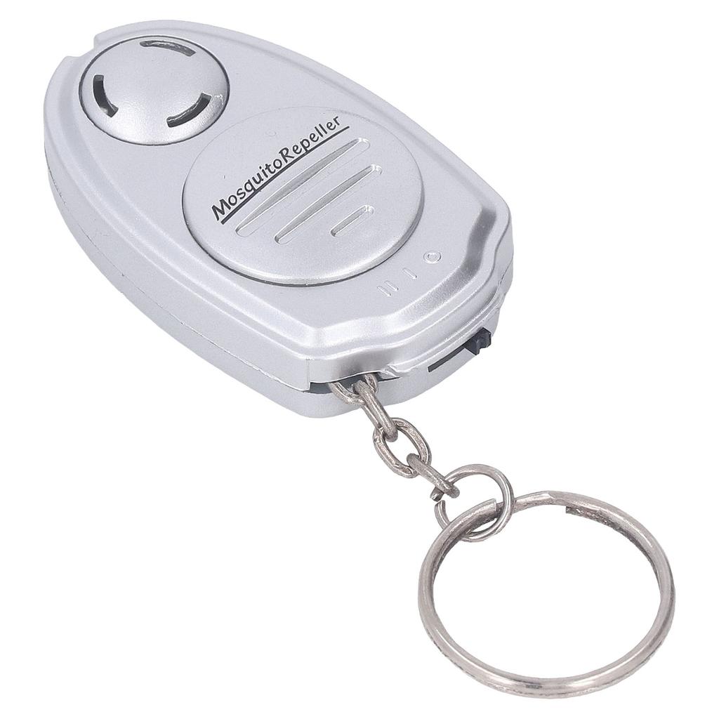 Ultrasonic Mosquito Repeller Mini Safe Radiation Noise Free Silver Electronic Insect Repeller with Keyring