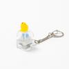 Press Light Clicking Duck Keychain Translucent Button Clicker Keyring  Bag Pendant