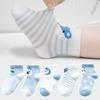 Lawadka 5Pairs/pack Baby Boy Girls Socks Newborn Cotton Girl Socks Summer Mesh Thin Toddler Cartoon Infant Socks for Girls 0-24M