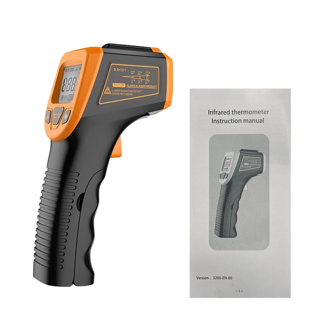 Digital Infrared Thermometer Laser Point Laser Temperature Meter Gun LCD Industrial Electronic Thermometer NonContact -50~600°C Thermal Imager