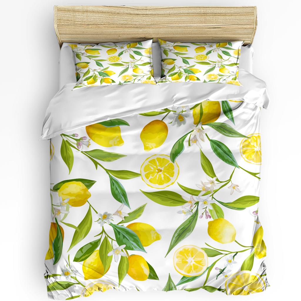 Bee Honey Flower Yellow Printed Comfort Duvet Cover Pillow Case Home Textile Quilt Cover Boy Kid Teen Girl 3pcs Bedding Set