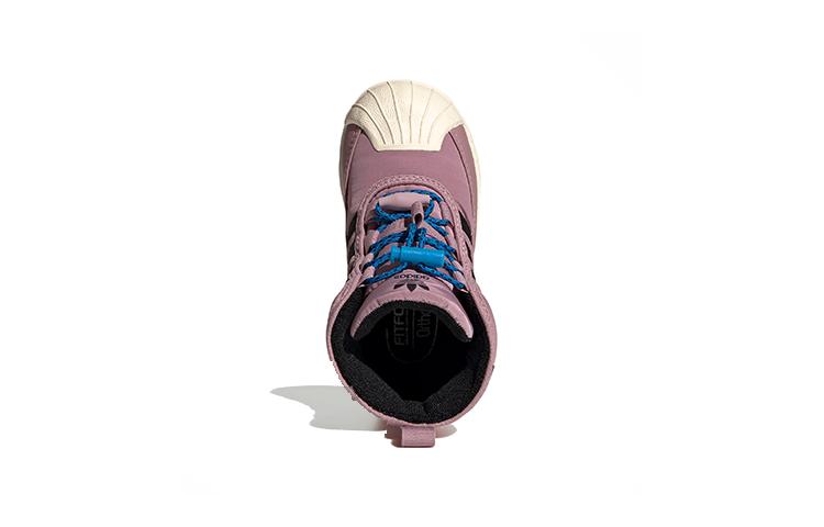 adidas Оригинальные SUPERSTAR 360 2.0 Нескользящие Амортизация Высокие Детские Кроссовки Фиолетовый Таро Для Малышей и Детей GV9066