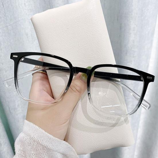 Очки унисекс с блокировкой синего света, большая оправа в стиле ретро, ​​четкий обзор, сильный шарнир с полями, защита для глаз, прозрачные очки с синим светом, очки, очки