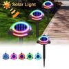 UFO Colorful LED Solar Garden Light Outdoor Waterproof Solar Powered Post Landscape Lamp