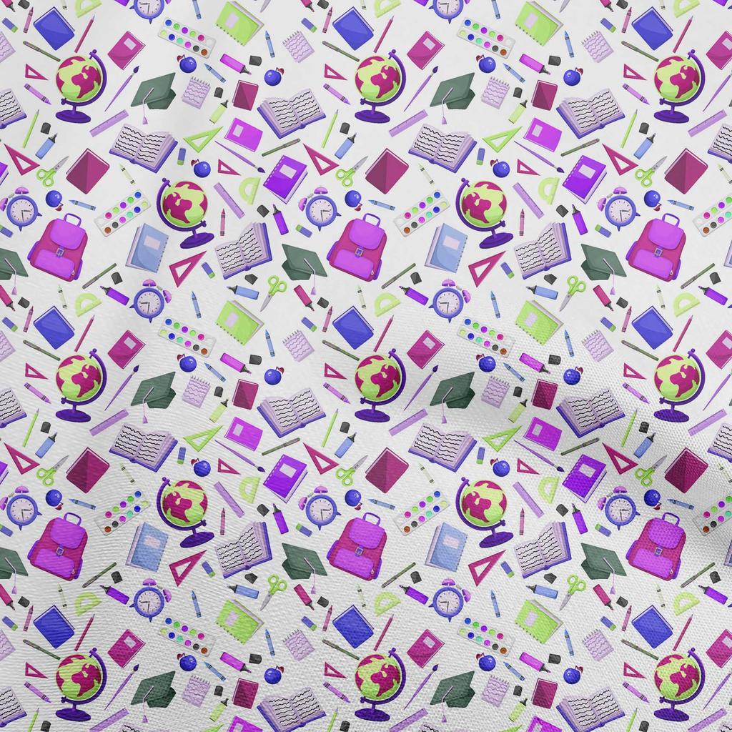 oneOone Cotton Flex Light Brown Fabric Kids  Sewing Material Print Fabric By The Yard 40 Inch