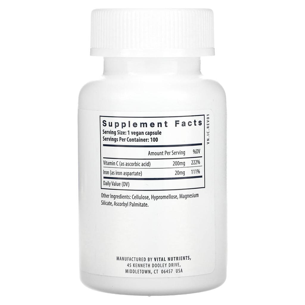 Iron Plus C, 100 Veggie Capsules