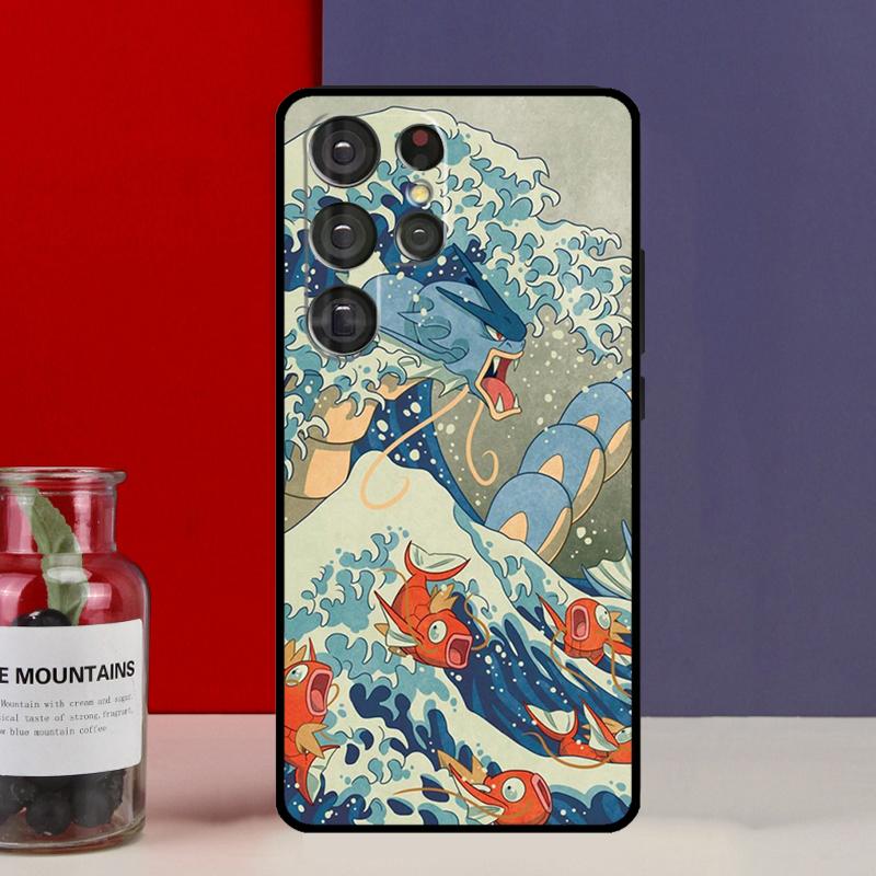 Чехол-фунда для Samsung Galaxy S25 Ultra S9 S10 S20 S21 S22 Plus S23 Ultra S24 FE с изображением «Большая волна у Канагавы»
