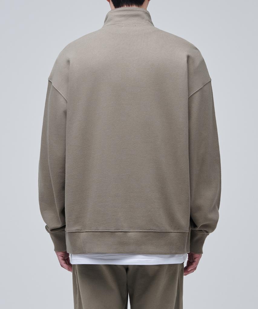 MUSINSA STANDARD Oversized Half Zip Sweatshirt [Dusty Beige]