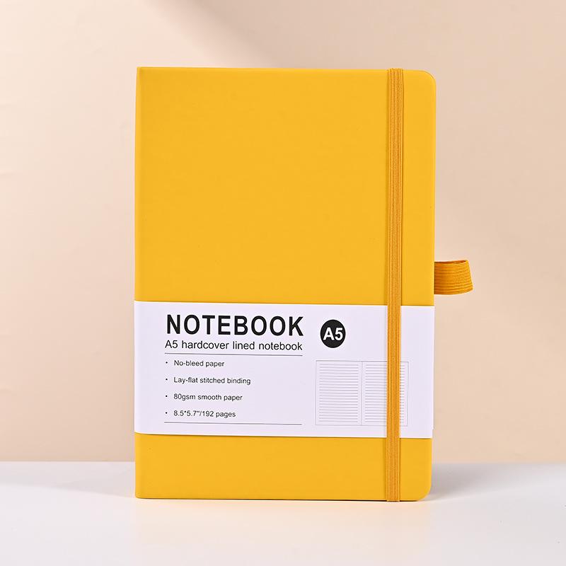 Эксклюзивная записная книжка на завязках из искусственной ПУ кожи - издание «Макарон» с линованными страницами цвета слоновой кости