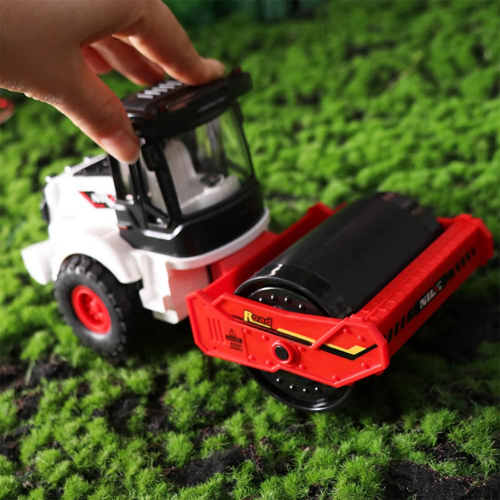 1:60 Scale Engineering Car Model Road Roller Excavator Bulldozer Toy Collection Toys