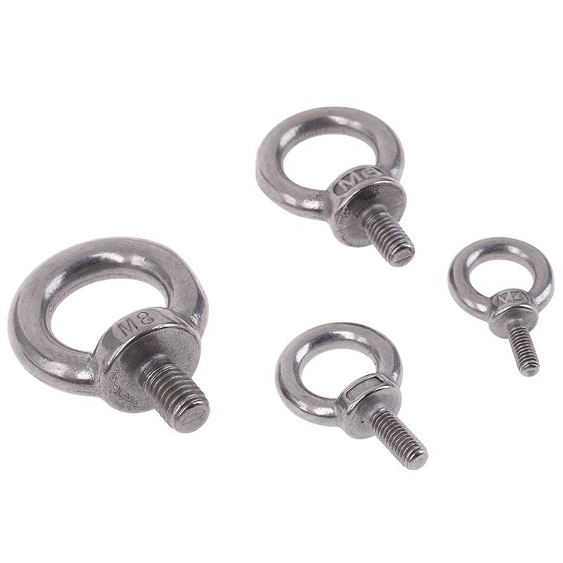 1Pc New M4 M5 M6 M8 304 Stainless Steel Marine Lifting Eye Screws Ring Loop Hole for Eyebolt Dropshipping
