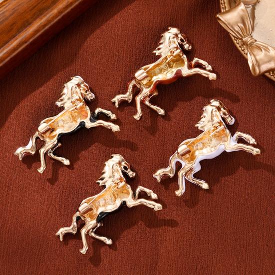 Брошь-булавка Год Лошади по китайскому зодиаку Брошь Винтажная Зодиакальная Брошь Свитера Шляпы Сумки Значок Украшение для одежды