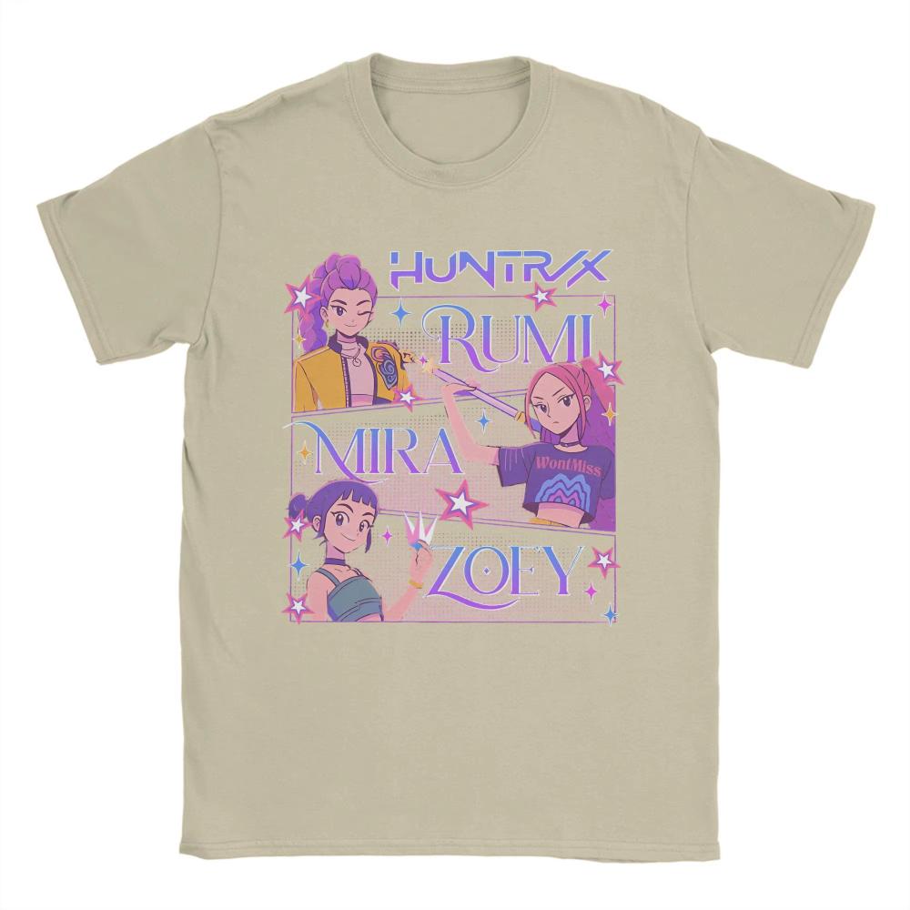Новая горячая распродажа Мужские Женские Принтованные Kpop Охотники на демонов Huntrix Girls Футболки Хлопок Модные Футболки Хлопковые Футболки Одежда