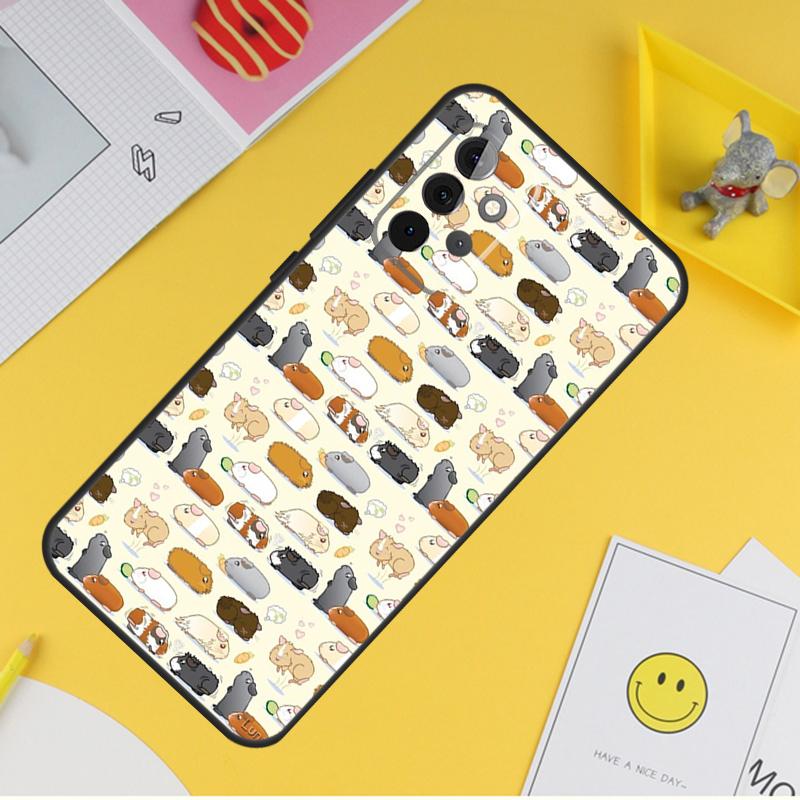 Милый чехол с изображением морской свинки для Samsung Galaxy A54 A34 A14 A13 A33 A53 A12 A32 A52 A71 A51 A15 A25 A35 A55