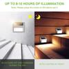 Stainless Steel 3LED Step Light Waterproof Easy Installation Solar Fence Lights Warm Light Deck Lights