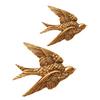 1/2Pcs Carving Swallow Wall Sculpture Decoration Golden Flying Bird Wall Art Home Bedroom Living Room Bathroom Wall Decorative Sign