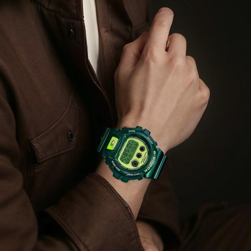 Casio G-SHOCK Crazy Colors Лунный Календарь Приливов и Отливов Многофункциональный Будильник Ударопрочный 200 метров Водонепроницаемый Кварцевый Механизм Японский DW-6900CC-3