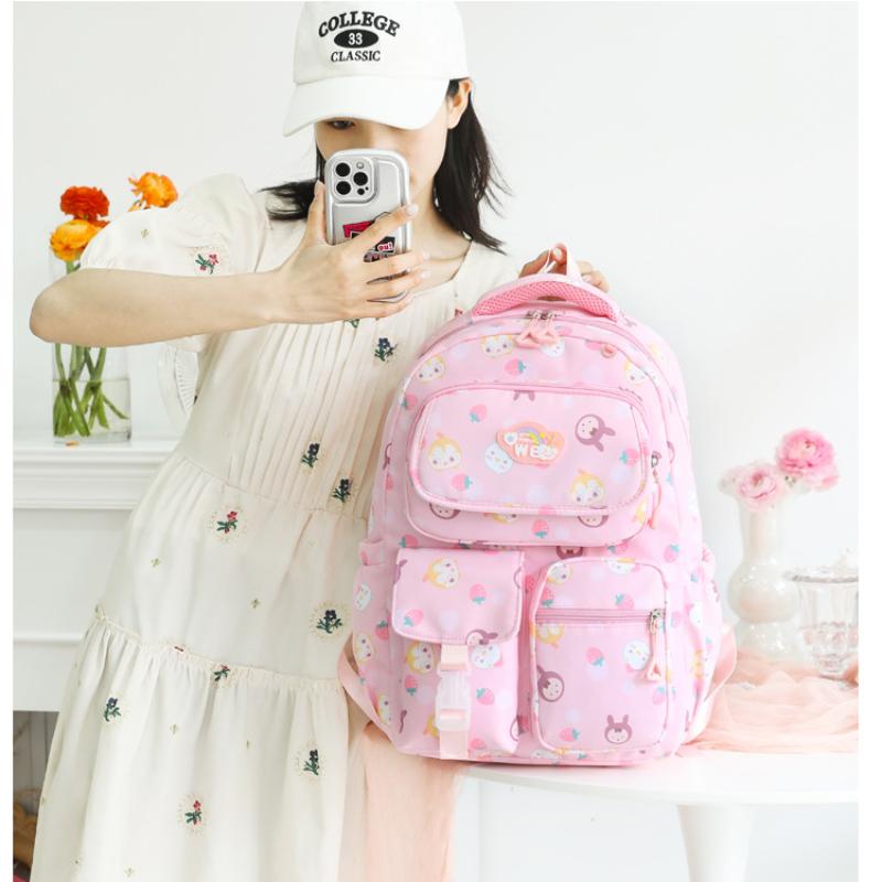 Рюкзак для начальной школы для девочек 3, 4, 5, 6 классов, легкий водонепроницаемый комплект из трех предметов большой вместимости, школьные сумки, школьная сумка