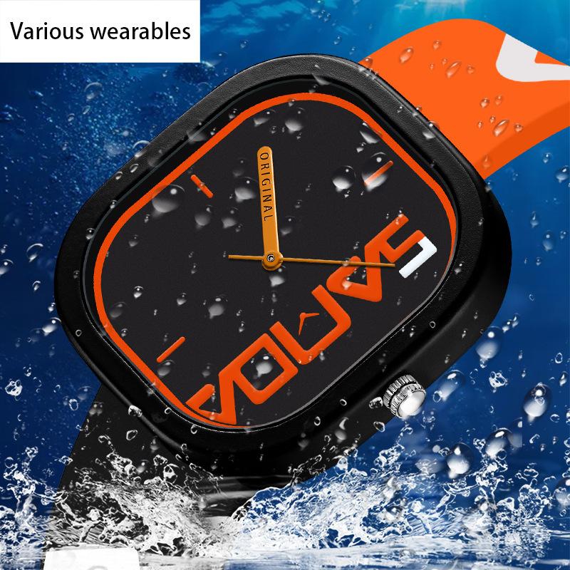 Новые нестандартные квадратные часы с силиконовым ремешком для мальчиков и девочек, модные, классные, простые и персонализированные детские часы