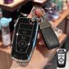 Key Fob Cover with Keyring for Ford F-150 Raptor Explorer Escape Fusion Bronco Sport Edge Lincoln Corsair Nautilus 4 Buttons