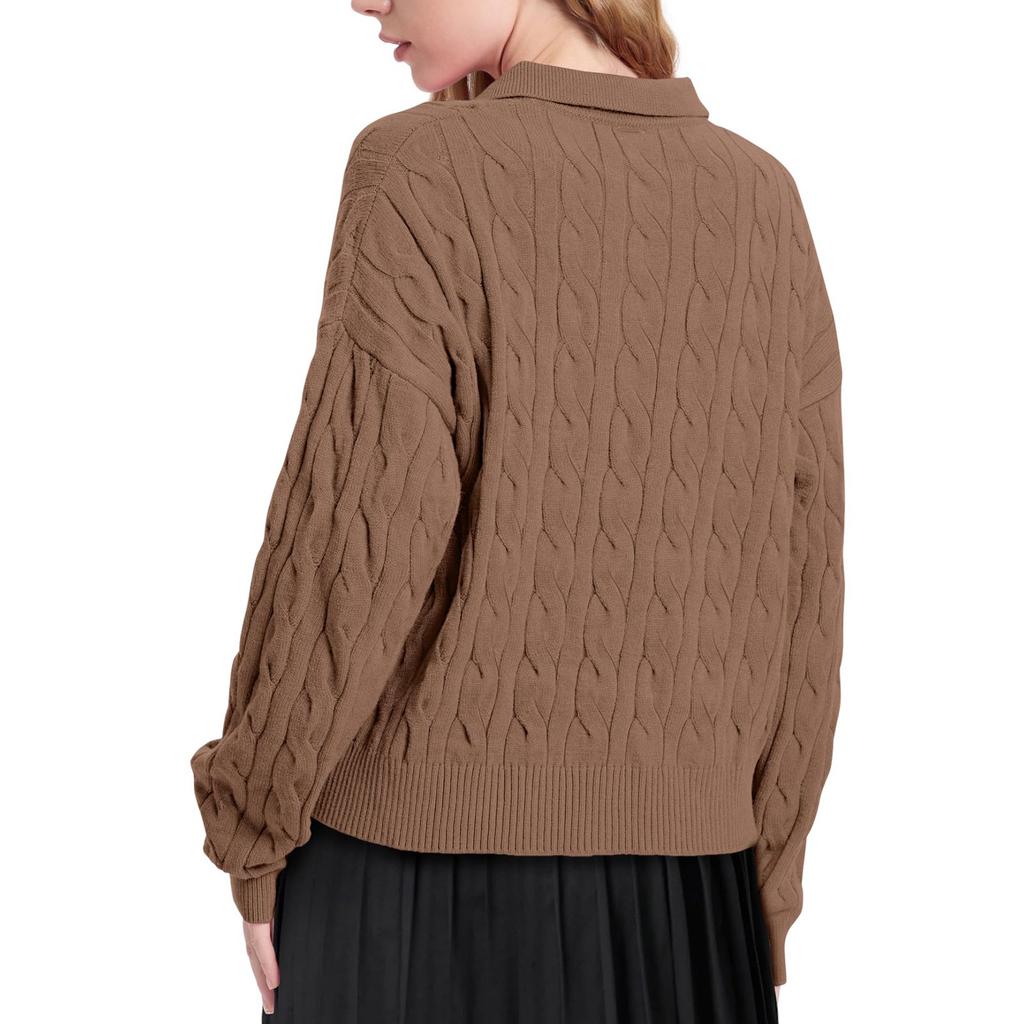 Long Sleeve Sweaters For Women Fall Winter Outfits Fashion V Neck Clothes Tops