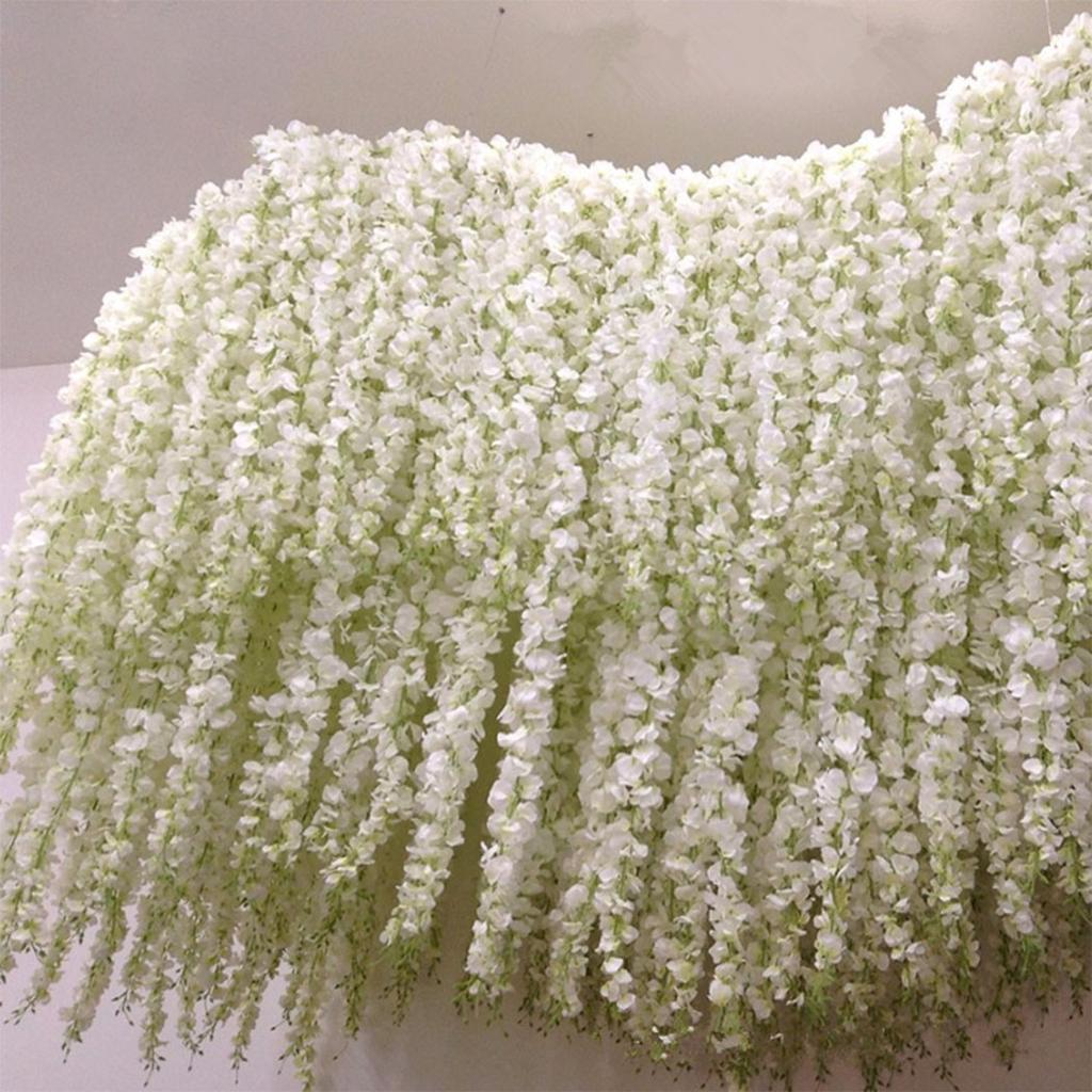 100Cm Artificial Silk Wisteria Flower Vines Hanging Rattan Flowers Wedding Home