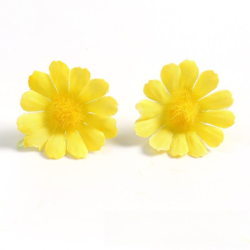 50 шт./лот Мини-ромашка Искусственный цветок Поддельный цветок Головка Подсолнуха Домашнее Свадебное Украшение