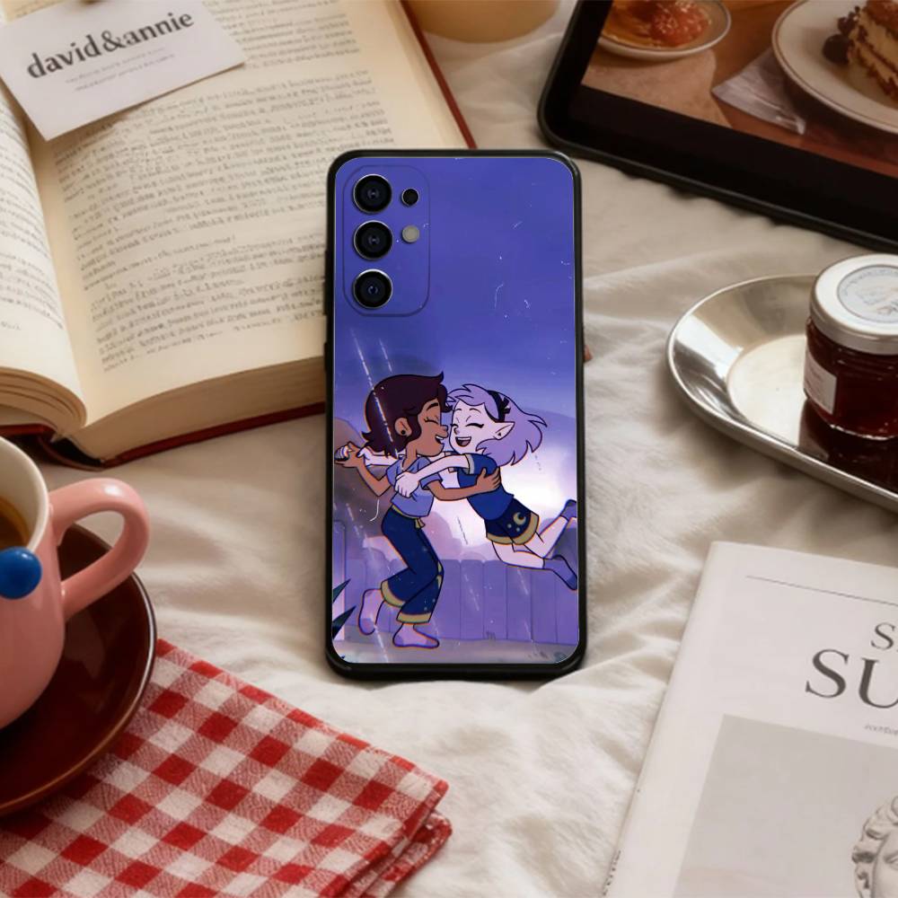 Чехол для телефона Luz and King The Owl House для Samsung S 25,24,23,22,30,21,10,9,Ultra,Plus,Lite,FE,4,5 G Мягкий Черный Чехол