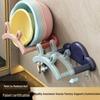 Регулируемая полка для хранения в ванной с кроличьими ушками - Без сверления, Раздвижной пластиковый настенный органайзер для раковины