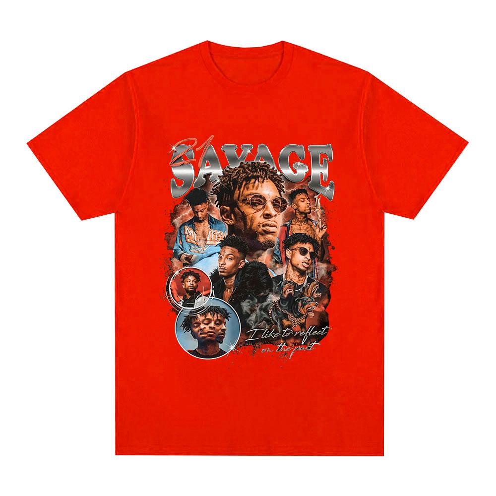 Графическая футболка унисекс 21 Savage, женская, винтажная, хип-хоп, хлопковая, повседневная, свободная, оверсайз, с коротким рукавом, подарок для фанатов