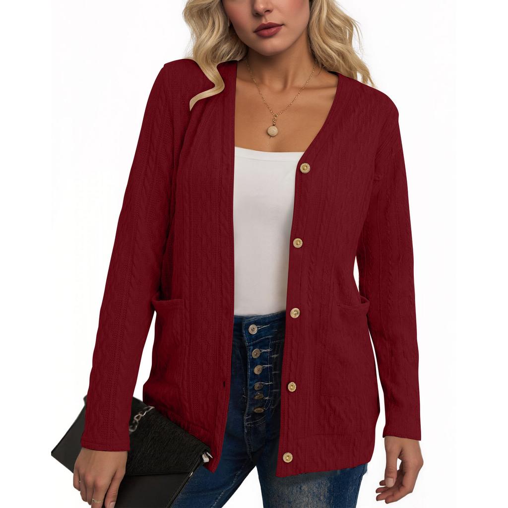 Women's Fashionable Casual Long Sleeve Solid Color Jacket