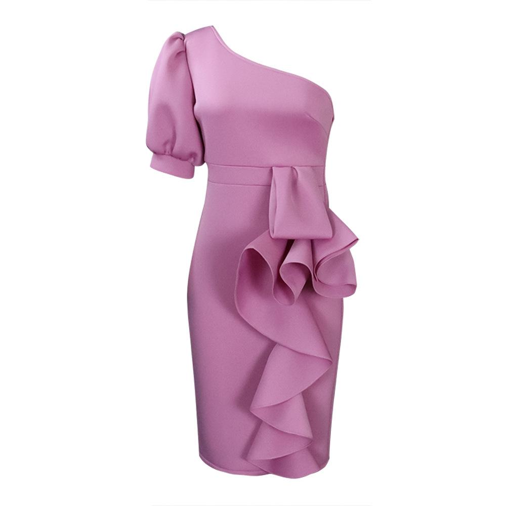 JKASHDK Женские модные летние весенние однотонные коктейльные и вечерние платья с рукавами 1/2 и высокой талией