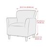 Floral Tub Chair Cover Stretch Spandex Club Armchair Slipcover For Living Room Single Sofa Covers For Study Bar Counter Hotel